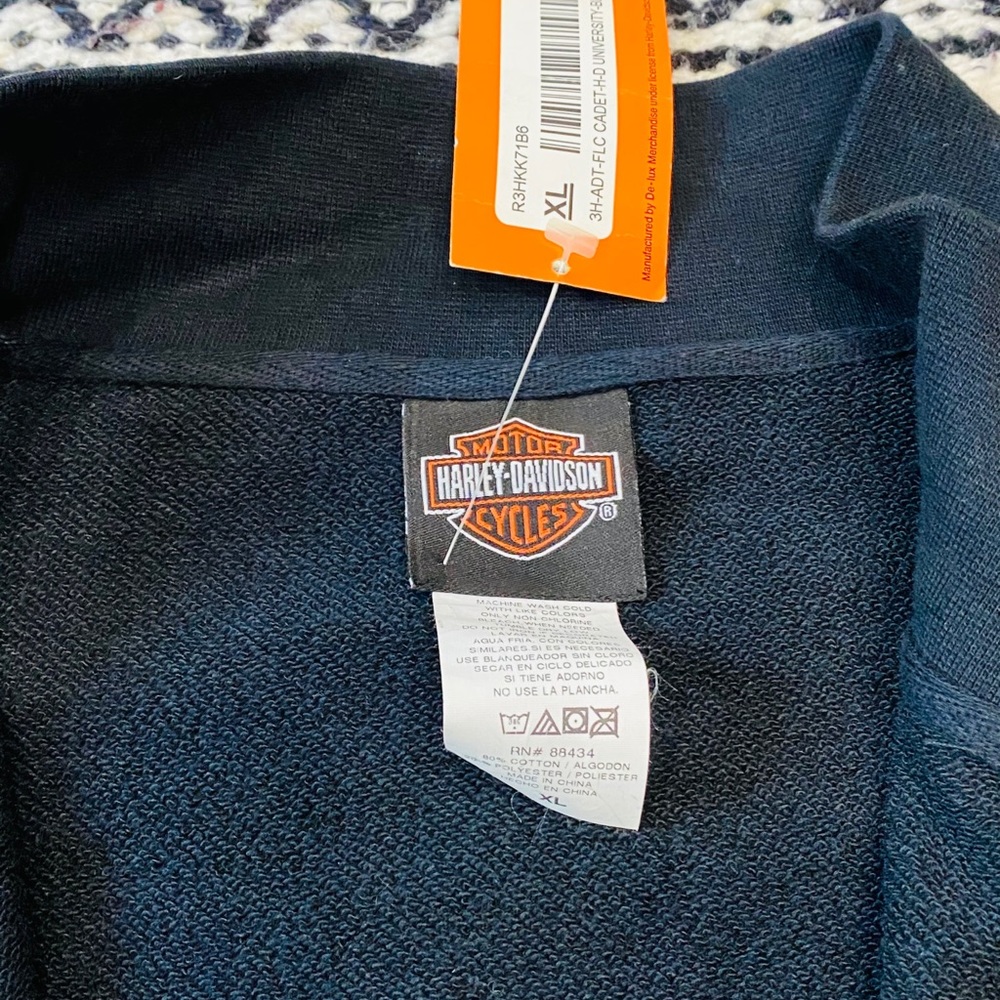 Harley Davidson zip up sweatshirt XL NWT - Picture 6 of 9
